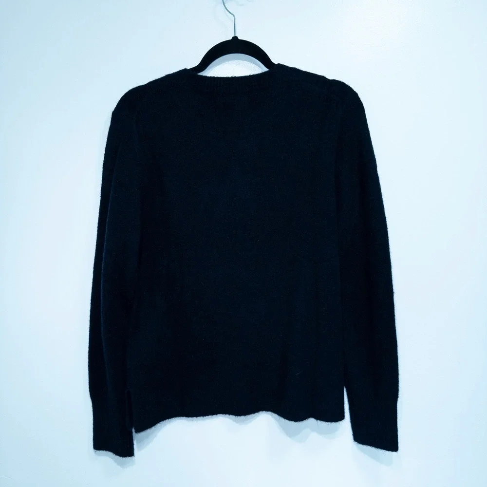 J. Crew Black Extra-Soft Yarn Crewneck Sweater Size‎ Small